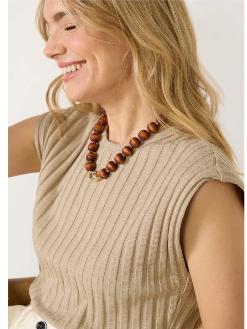 EUC - Michael Stars Jinny Taupe Top - sz L